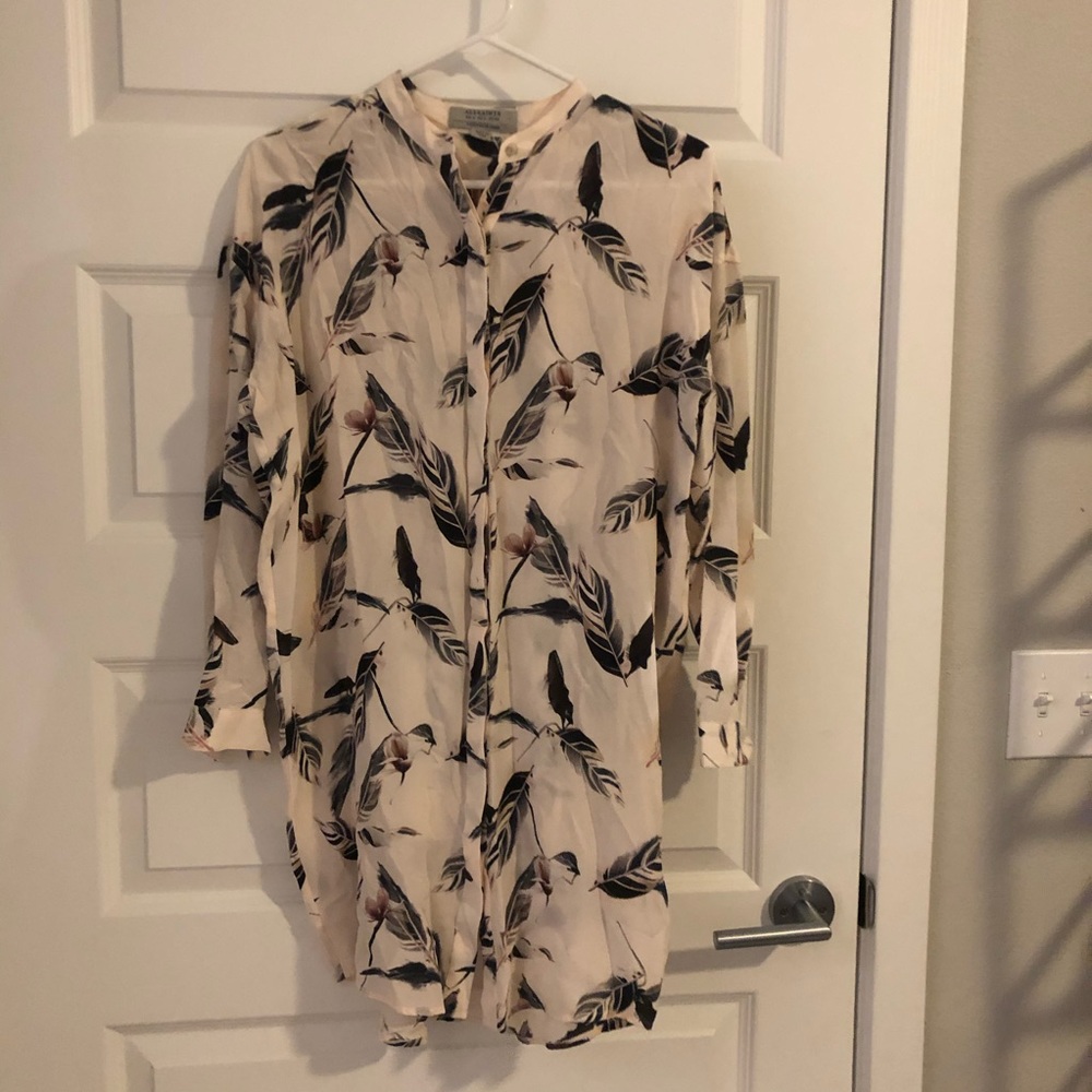 Allsaints silk printed dress